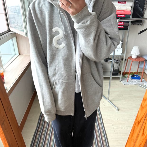 슈프림 s로고 후드집업