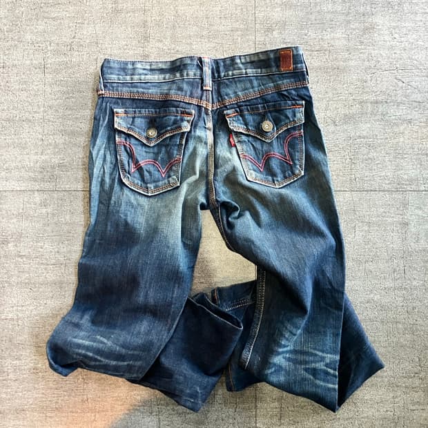 Edwin 에드윈 올드스쿨보헤미안펑크 웨스턴 데님롱팬츠