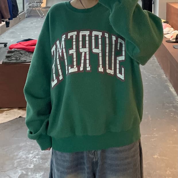 슈프림 인사이드아웃 크루넥 라이트 파인 맨투맨 H2334