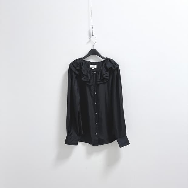 제이크루 실크 트윌 러플 블라우스
