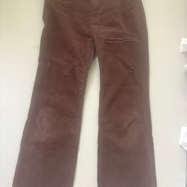 마뗑킴 코듀로이 브라운 바지 s