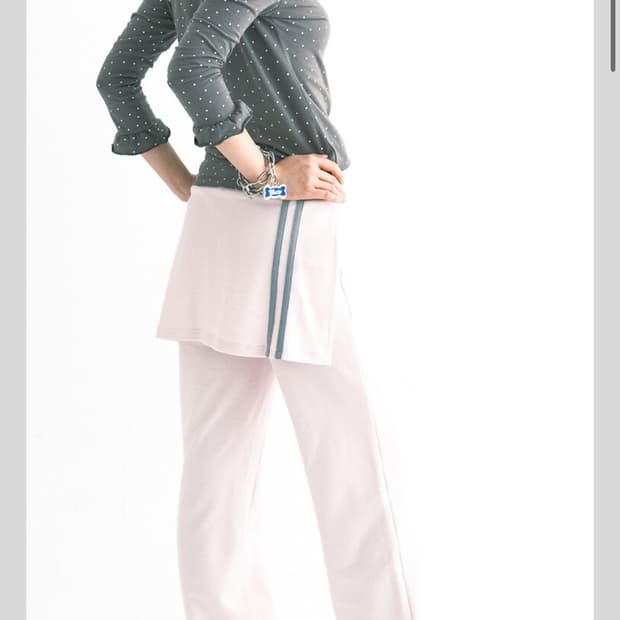 snug track skirt pants (light pink)