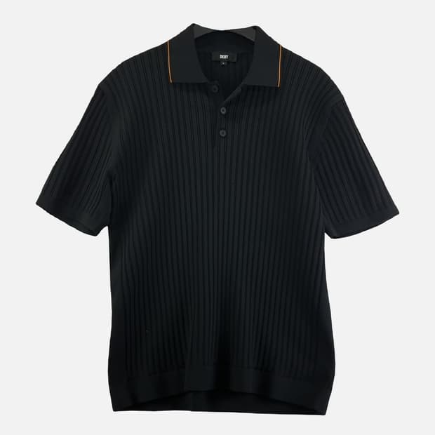 DKNY 블랙 남자 카라 니트 M N4955