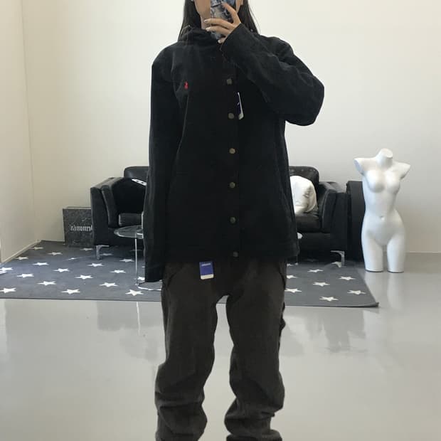 폴로 랄프로렌 블랙 후드자켓