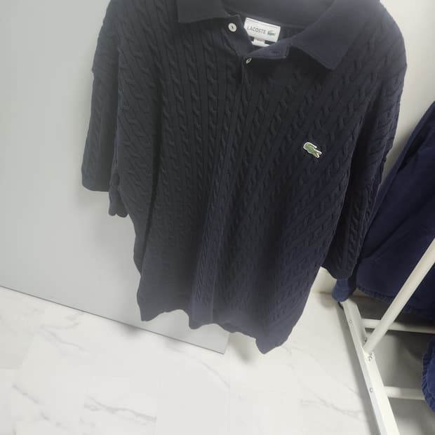 라코스테 케이블 니트반팔 