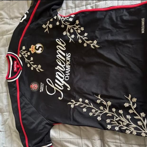 슈프림 플로럴 사커 저지 M 새상품