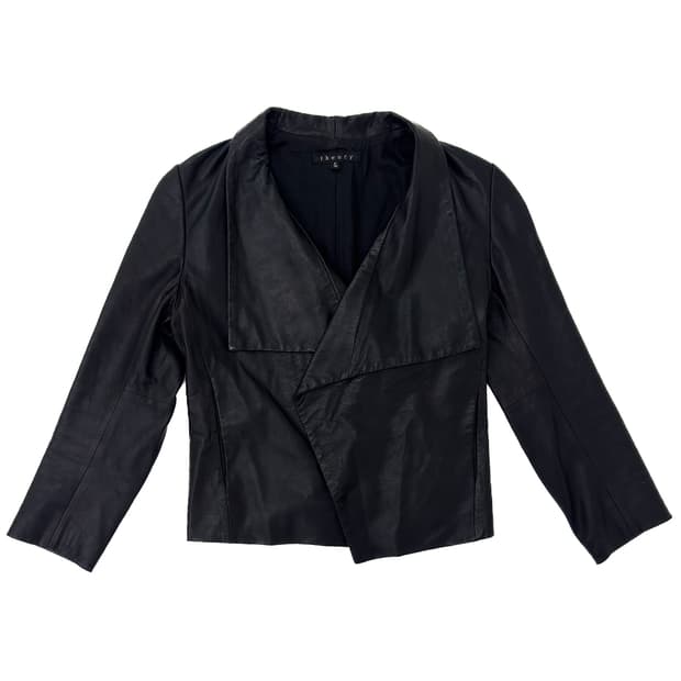 Theory Drape Leather Jacket/ P