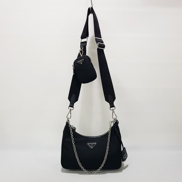 프라다 리나일론 테수토 체인 호보백 1bh204
