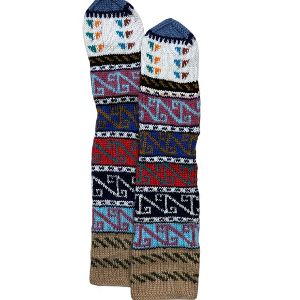 patterned vintage socks