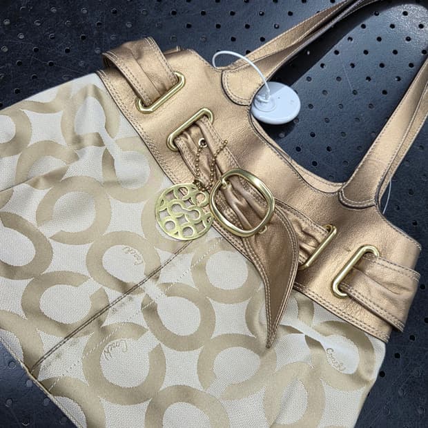 Coach 코치 골드패턴 만두 숄더백 토트백