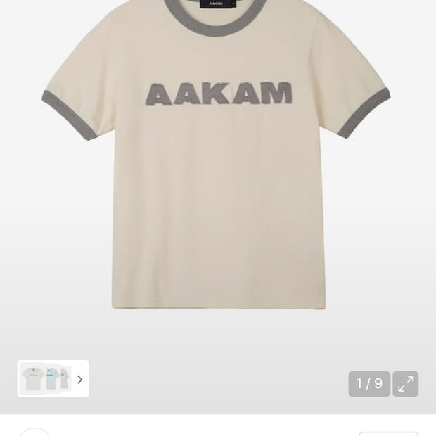 아캄 로코 패치 링거 탑 크림그레이 1사이즈