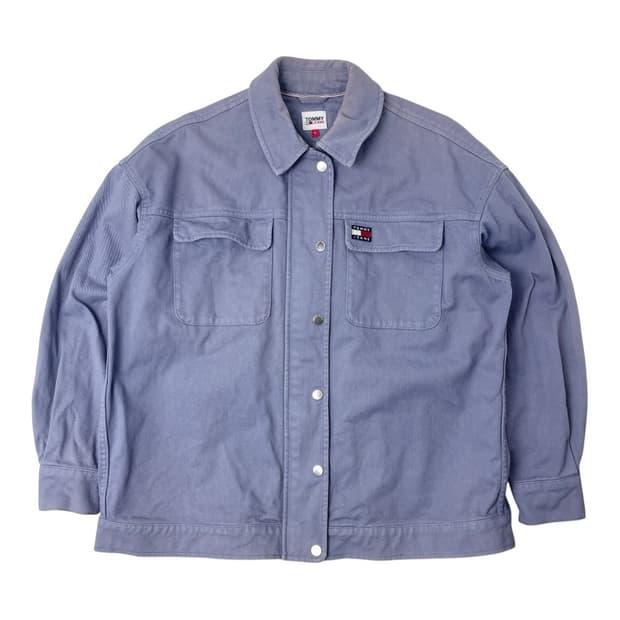 [중고] 타미힐피거 진스 블루종 자켓 퍼플 연보라 S