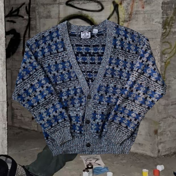 소스탄자 패턴 니트 가디건 (Man XL) AB1827