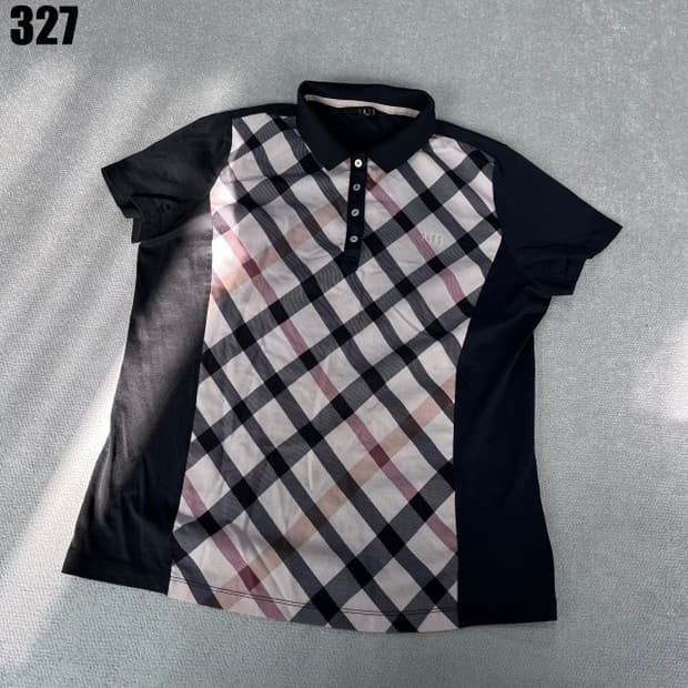 닥스 블랙 배색 반팔