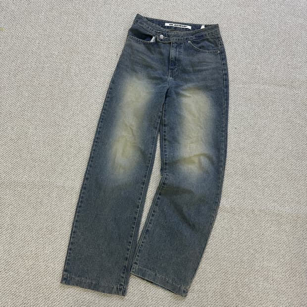 S 블랙업 빈티지 워싱 데님 팬츠 0403D