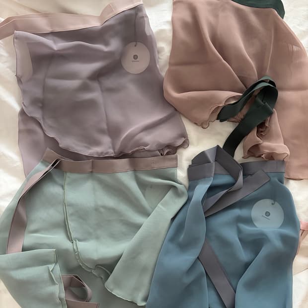 (새상품) 발레시모 쉬폰 랩 스커트 