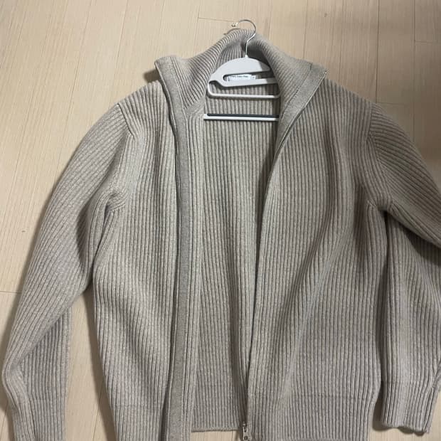 스테디에브리웨어 sew 울 캐시미어 집업 가디건 오트밀