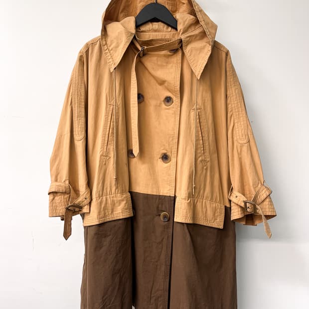츠모리 치사토 트렌치 후드 파카