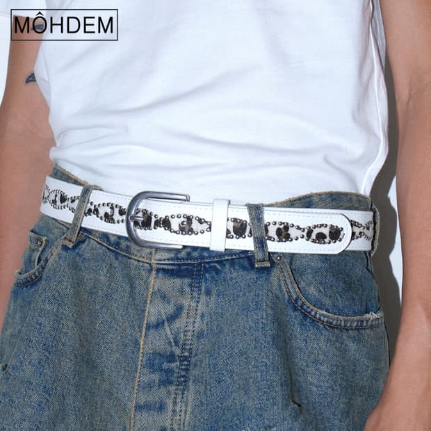 [Unisex] 호피 다이아 송치 웨스턴 벨트