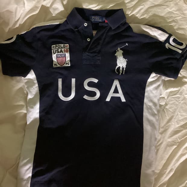 폴로 빅포니 미국 USA 성조기 카라티