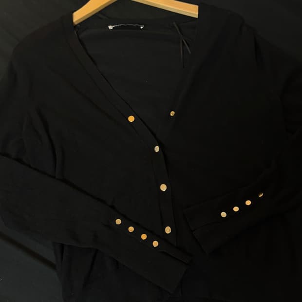 ZARA 자라 금장 블랙 가디건