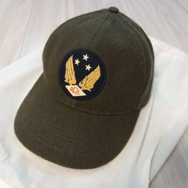 RRL 더블알엘 로고 울 볼캡