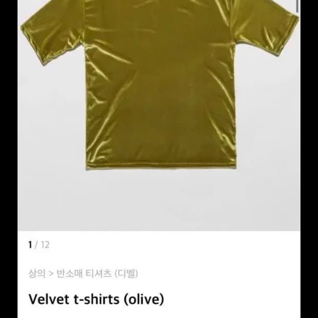 디벨 벨벳 반팔 티셔츠