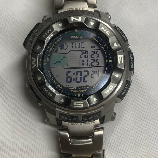 카시오 프로트렉 시계 prw-2500t 티타늄 밴드 protrek
