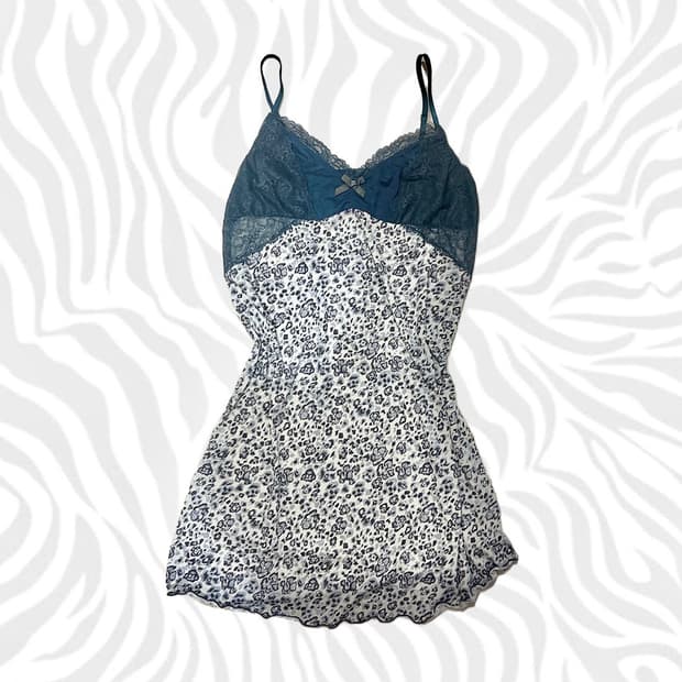 빈티지 호피 갸루 슬립원피스