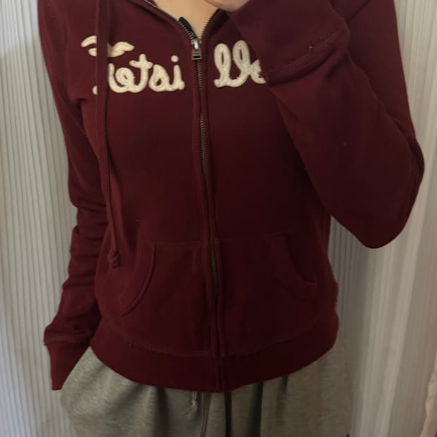 홀리스터 버건디 후드집업 m