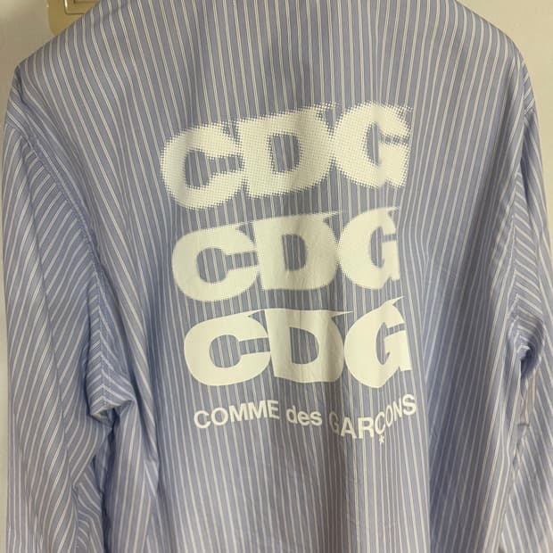 꼼데가르송 스트라이프 코치자켓