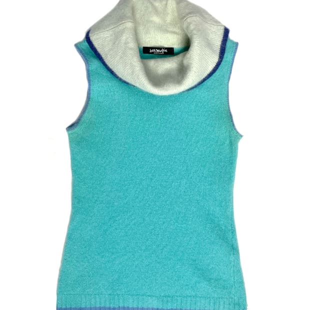 vintage 니트 슬리브리스 