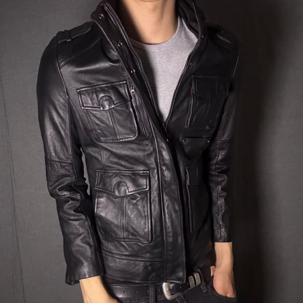 lamb skin leather jacket