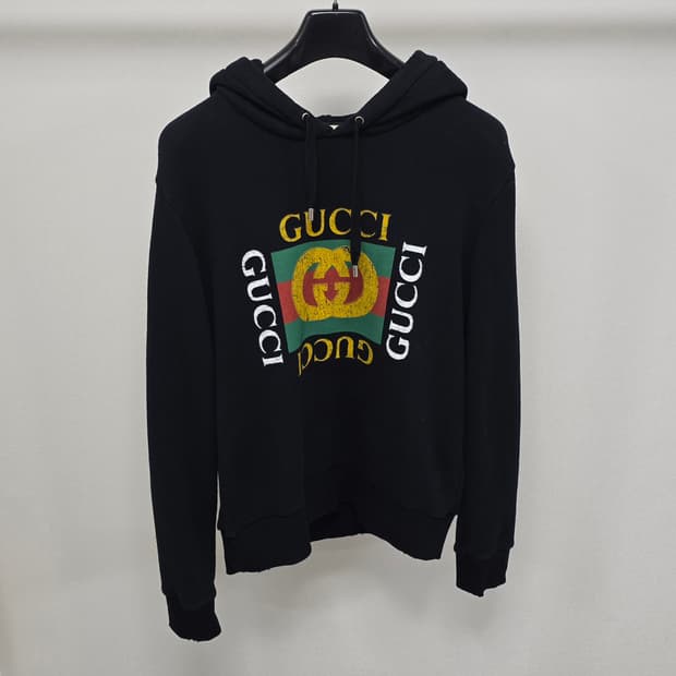 구찌 박스 로고 후드 티셔츠 xs사이즈 90 95 판매