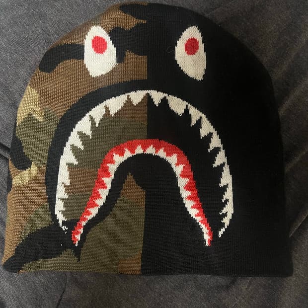 BAPE 1st Shark Knit Cap Black