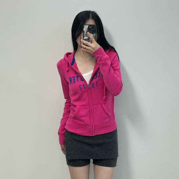 홀리스터 y2k 와투케 핫핑크 후드집업