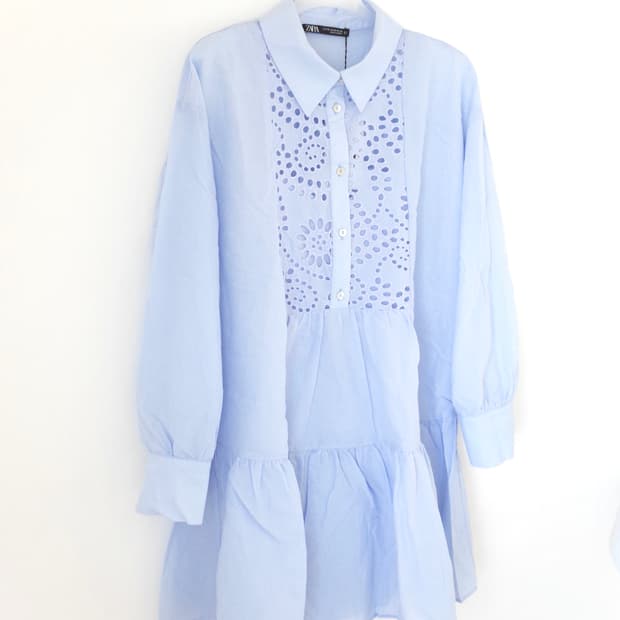 [택O새상품] 자라 펀칭 셔츠 원피스