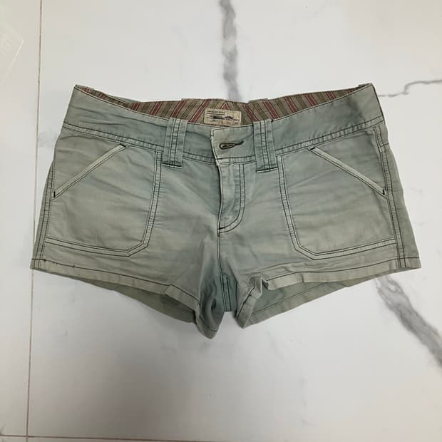 아메리칸이글 Y2K 밀리터리 로우라이즈 카고 마이크로 미니 쇼츠 핫팬츠