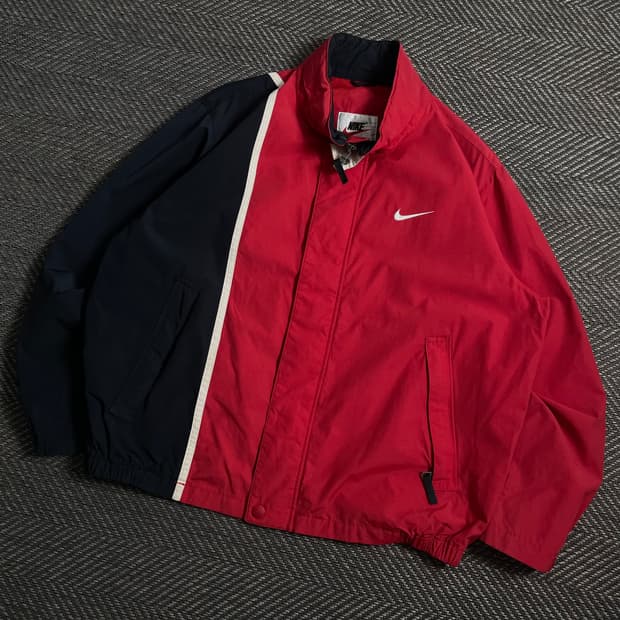 90s 나이키 올드스쿨 스우시 박시핏 배색 바람막이y 4366