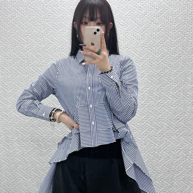 자라 빈티지 드레이프 프릴 드레스 블라우스 셔츠 M C10705