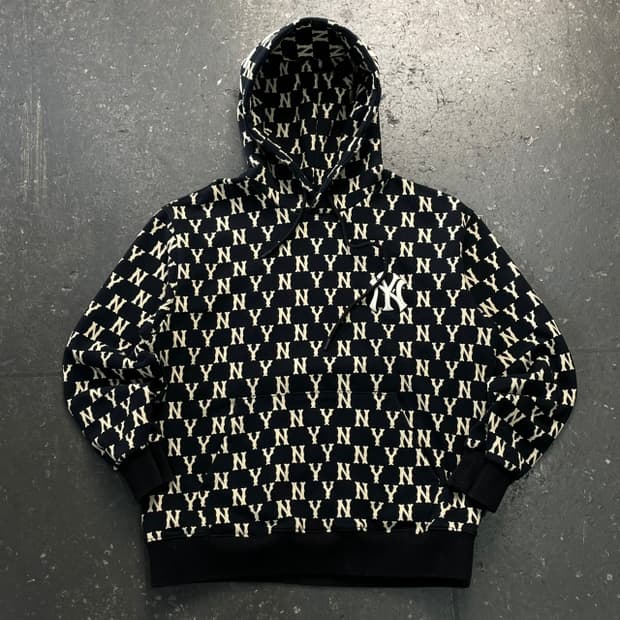 100 MLB 양키즈 모노그램 후드티 