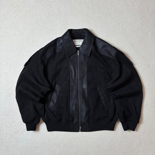마뗑킴 스웨이드 레더 자켓