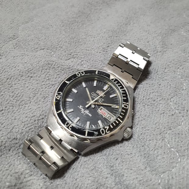 오리엔트 킹다이버 J21 38mm 빈티지 시계