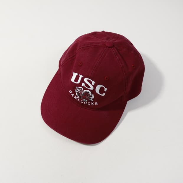 빈티지 USC 버건디 볼캡 모자