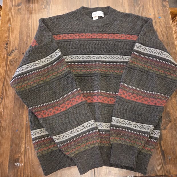 이탈리아 브랜드 알렉스 트리콧 페어아일니트 