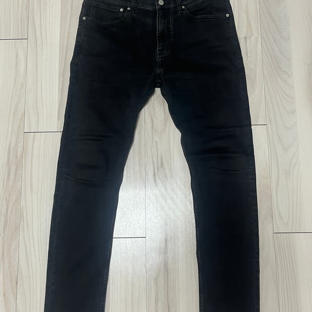 캘빈클레빈 블랙 스판 슬림진 