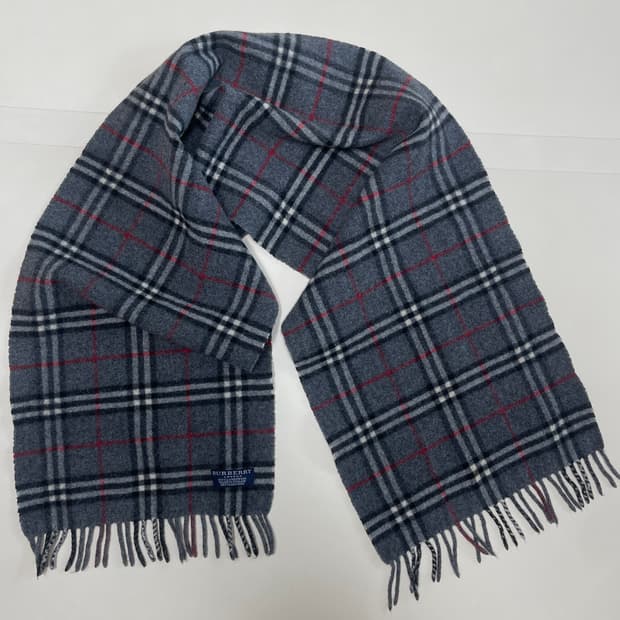 버버리 램스울 머플러 그레이