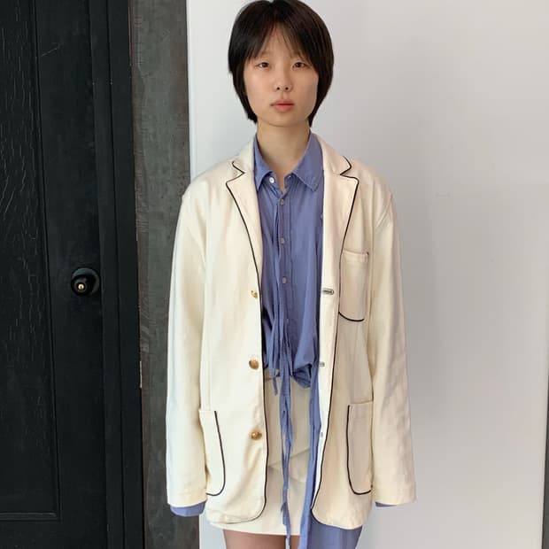 Gap 테이핑 스웻 블레이저