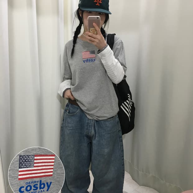 롱슬리브+코스비 티셔츠 레이어드 세트