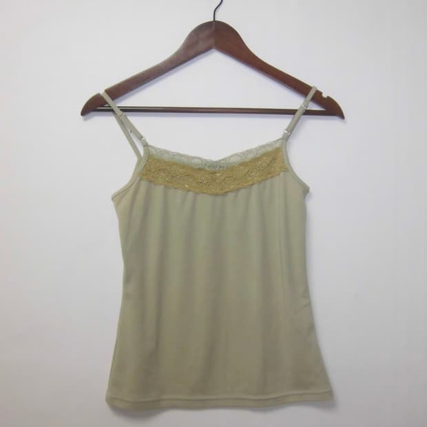 jpn vintage khaki lace sleeveless